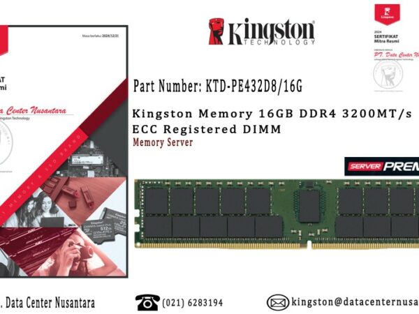 KTD-PE432D8/16G | Kingston RAM 16GB DDR4 3200MT/s ECC Registered DIMM