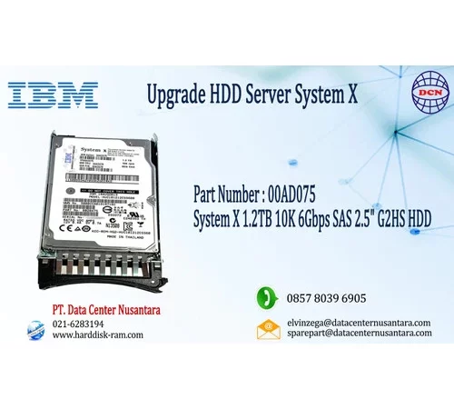 00AD075 | System X HDD 1.2TB 10K 6Gbps SAS 2.5" G2HS