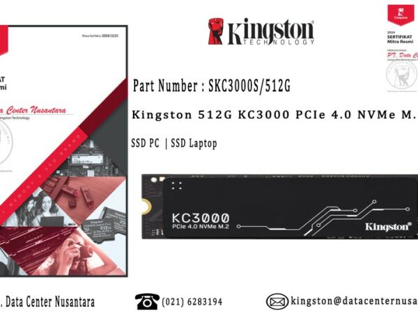SKC3000S/512G | Kingston 512G KC3000 PCIe 4.0 NVMe M.2 SSD