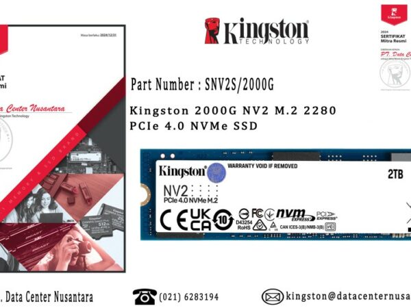 SNV2S/2000G | Kingston RAM 2000G NV2 M.2 2280 PCIe 4.0 NVMe SSD
