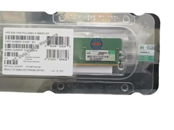 815097 B21 | Memory HPE 8GB Single rank x8 DDR4 2666 RDIMM