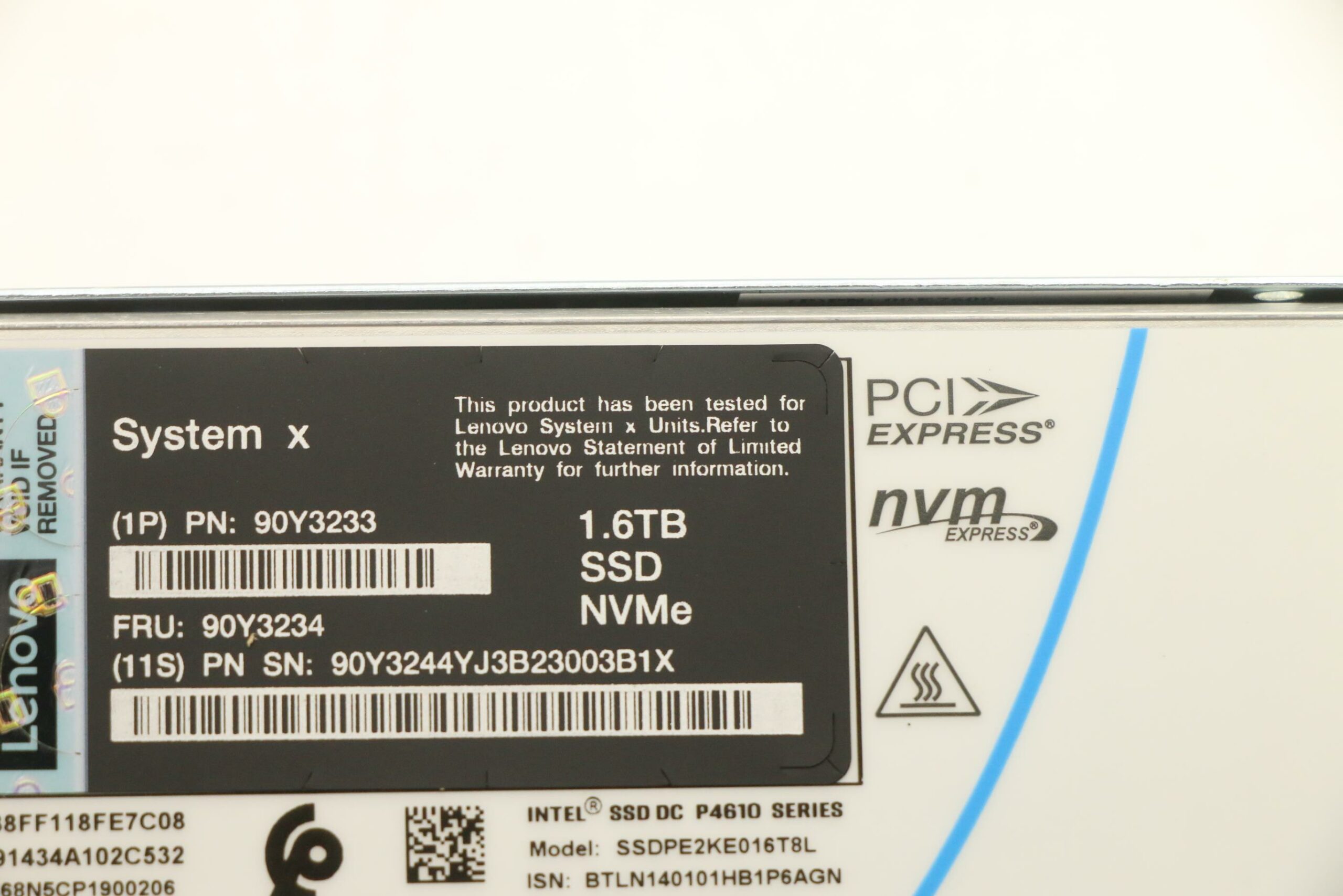 90Y3233 | Lenovo Intel P3600 1.6 TB NVMe 2.5" G3HS Enterprise Value PCIe SSD - Image 3