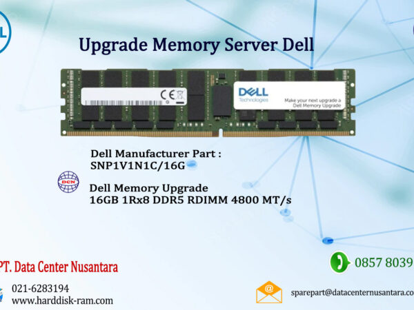 SNP1V1N1C/16G | Dell Memory Upgrade 16GB 1Rx8 DDR5 RDIMM 4800 MT/s