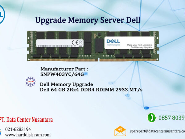 SNPW403YC/64G | Dell Memory Upgrade 64GB 2Rx4 DDR4 RDIMM 2933 MT/s