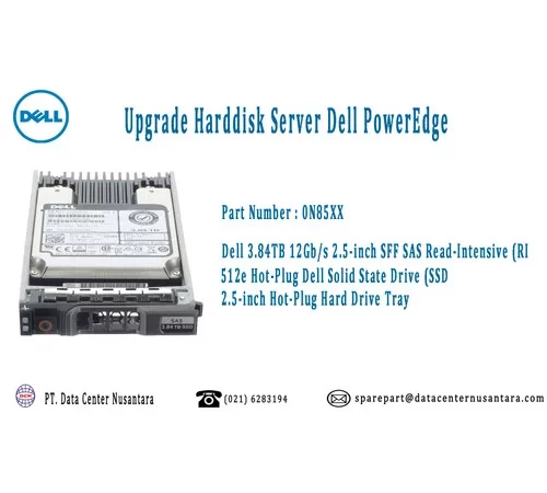 0N85XX | SSD Dell 3.84TB 12Gb/s 2.5-inch SFF SAS | 2,5 Tray