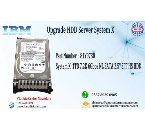 81Y9730 | System X 1TB 7.2K 6Gbps NL SATA 2.5" SFF HS HDD