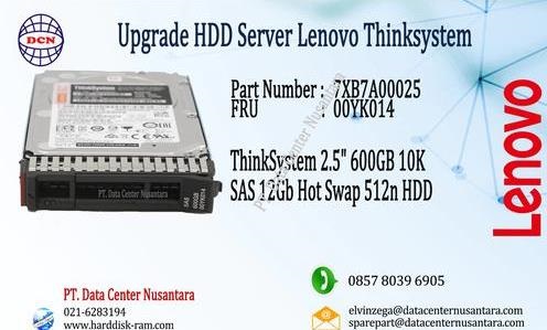 7XB7A00025 | ThinkSystem 2.5" 600GB 10K SAS 12Gb Hot Swap 512n HDD