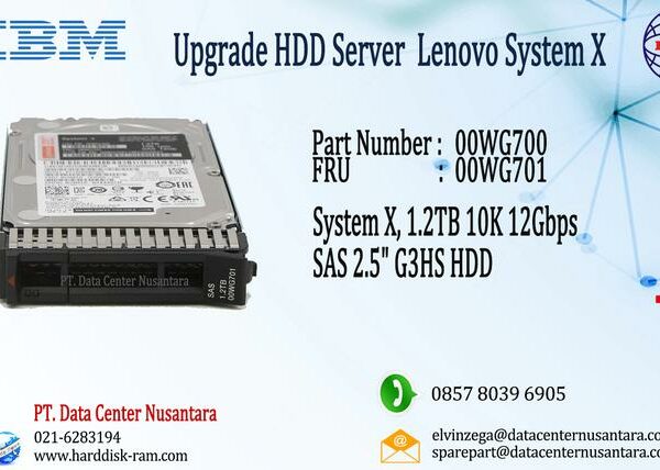 00WG700 | Lenovo 1.2TB 10K 12Gbps SAS 2.5" G3HS HDD