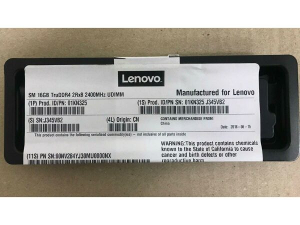 01KN325 |  System X 16GB TruDDR4 2400 MHz (2Rx8 1.2V) ECC UDIMM