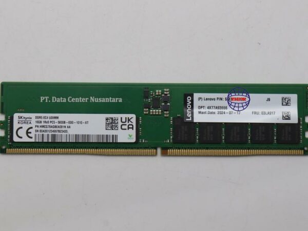 4X77A93556 | Lenovo ThinkSystem 16GB TruDDR5 5600MHz (1Rx8) ECC UDIMM A