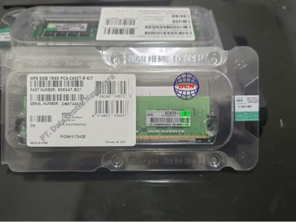 805347 B21 | Memory HPE 8GB (1 x 8GB) Single Rank x8 DDR4 2400 CAS 17 17 17 Registered Memory Kit