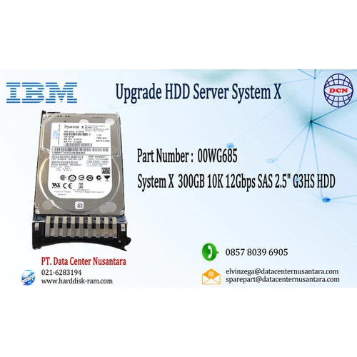 00WG685 | System X, 300GB 10K 12Gbps SAS 2 5" G3HS HDD