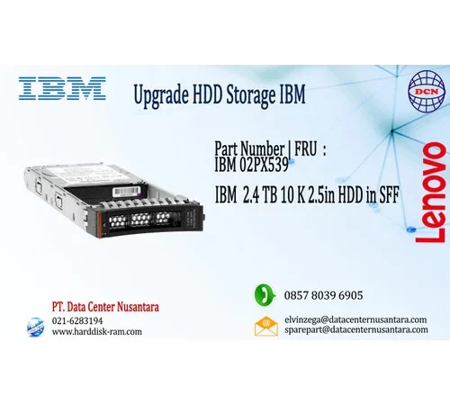 IBM 02PX539 | IBM 2 4TB 10K 2 5in SFF Hard Drive