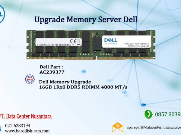Dell AC239377 | Dell Memory Upgrade 16GB 1Rx8 DDR5 RDIMM 4800 MT/s