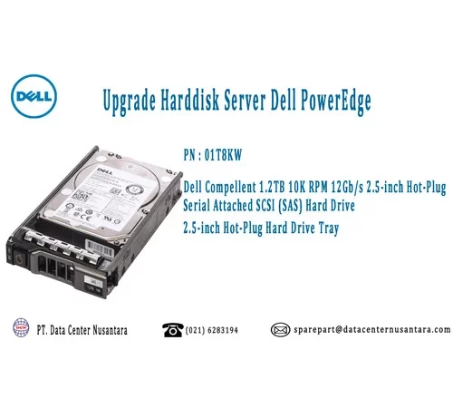 01T8KW | Dell 1 2TB 10K SAS RPM 12Gb/s 2 5 inch Hot Plug | 2,5 inch Tray