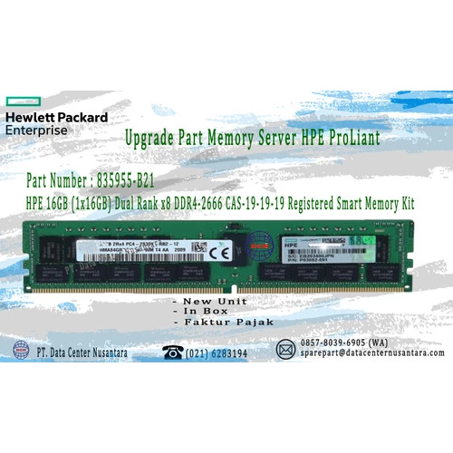 815100 B21 | Memory HPE 32GB (1x32GB) Dual Rank x4 DDR4 2666 RDIMM