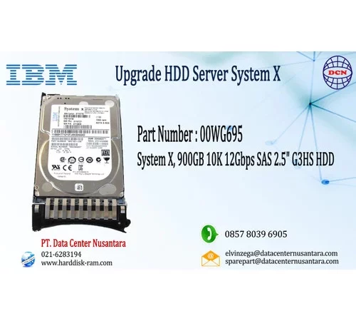 00WG695 | System X, 900GB 10K 12Gbps SAS 2 5" G3HS HDD