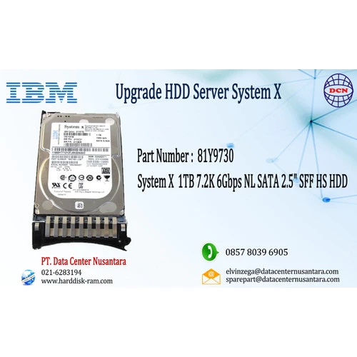 81Y9730 | System X 1TB 7 2K 6Gbps NL SATA 2 5" SFF HS HDD