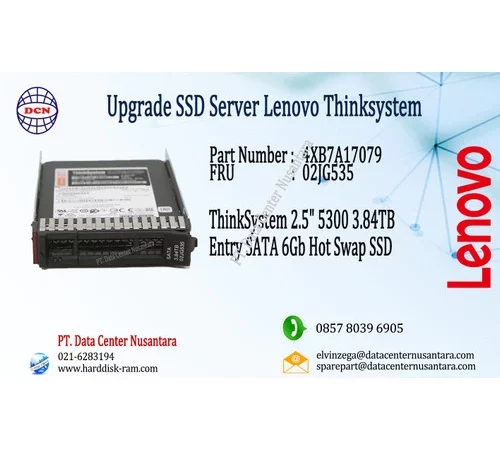 4XB7A17079 | ThinkSystem 2 5" 5300 3 84TB Entry SATA 6Gb Hot Swap SSD