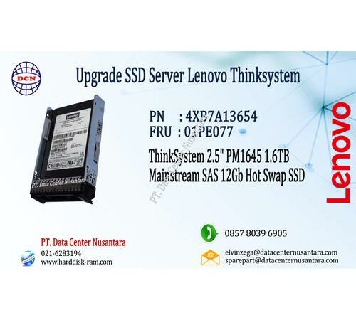 4XB7A13654 | ThinkSystem 2 5" PM1645 1 6TB Mainstream SAS 12Gb Hot Swap SSD