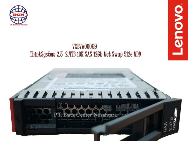 7XB7A00069 | ThinkSystem 2 5"  2 4TB 10K SAS 12Gb Hot Swap 512e HDD