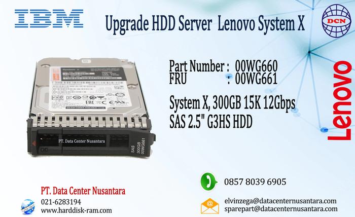 00WG660 | Lenovo 300GB 15K 12Gbps SAS 2 5" G3HS HDD