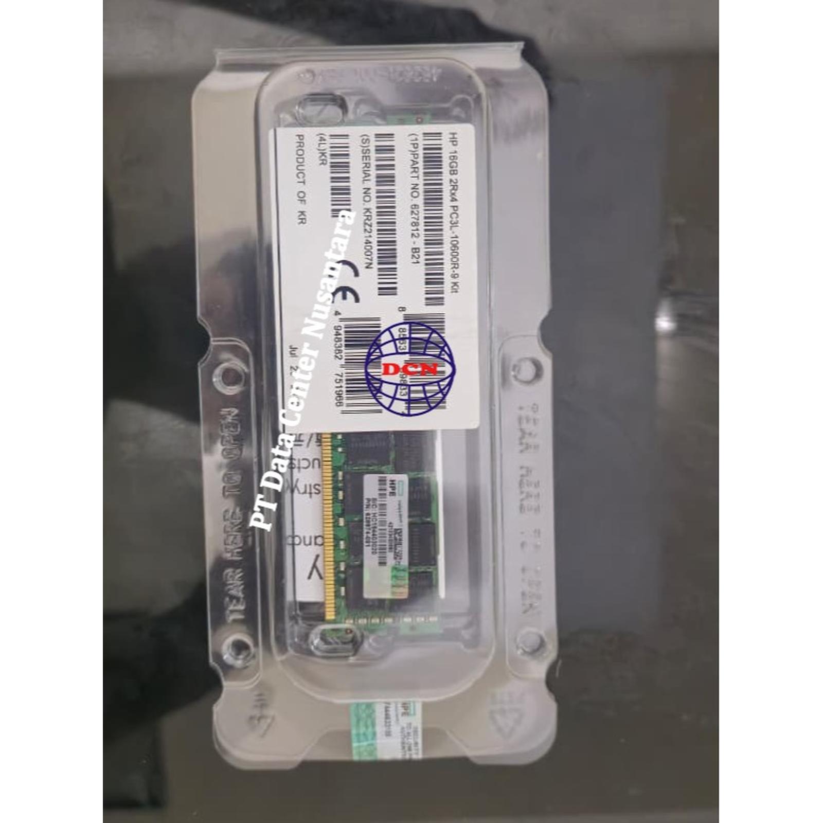 627812 B21 | HPE 16GB (1x16GB) Dual Rank x4 PC3L 10600 (DDR3 1333) Registered CAS 9 LP Memory Kit