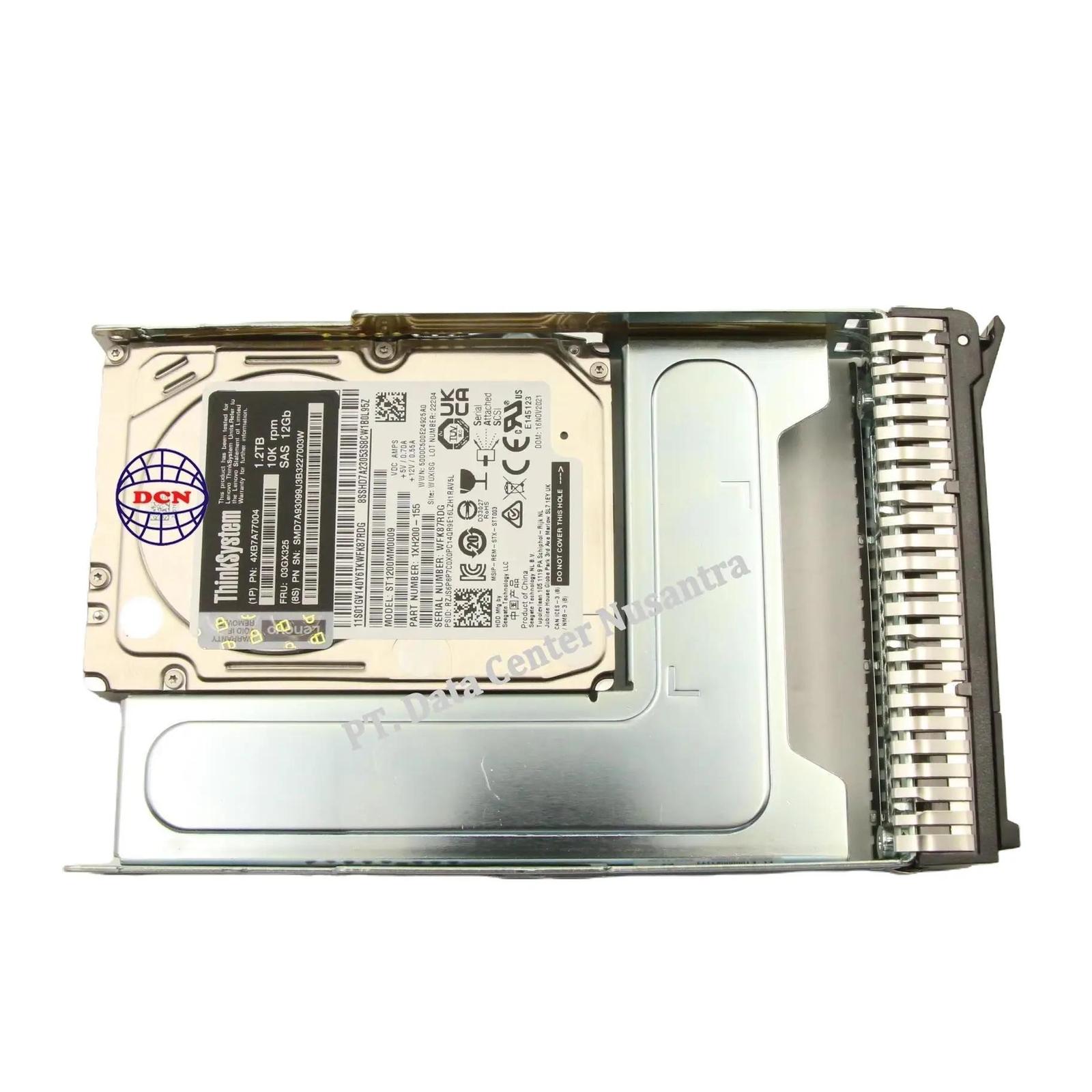 4XB7A77004 | Lenovo ThinkSystem 3 5" 1 2TB 10K SAS 12Gb Hot Swap 512n HDD